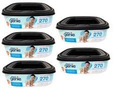 Diaper Genie Jumbo Square Refill Unscented Holds 270 Diapers 5 Pack
