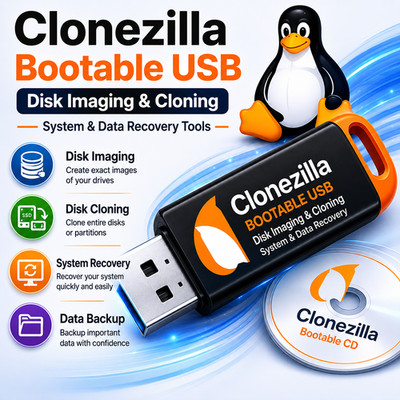 Clonezilla Recovery Usb Clonezilla Bootable USB/CD – Disk Imaging Cloning - System & Data ...
