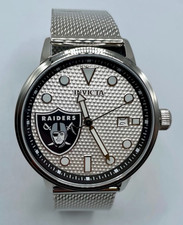 Invicta Men's Watch NFL Las Vegas Raiders Silver Dial Mesh Bracelet 47970