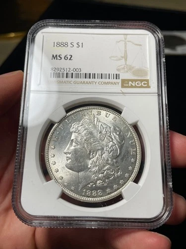 1888-S NGC MS62 Morgan Silver Dollar Rare Date