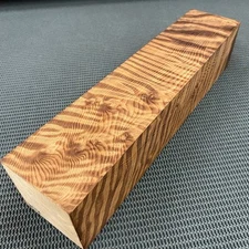 R229 Curly Redwood Billet Lumber Block Carving Craft Knife Handle Game Call 17"