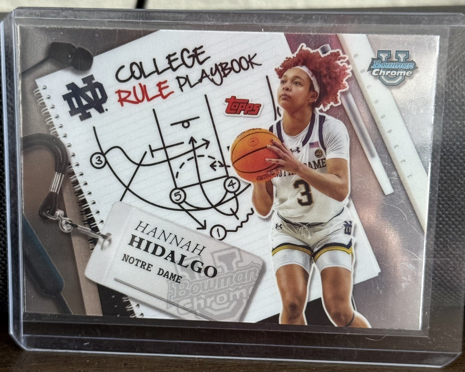 2024-25 Bowman University Chrome - College Rule PlayBook Hannah Hidalgo #CRP-21