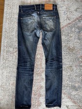 3Sixteen ST-100x Raw Denim Men's Jeans (Size 33) (33 X 35) Heavily Faded Worn