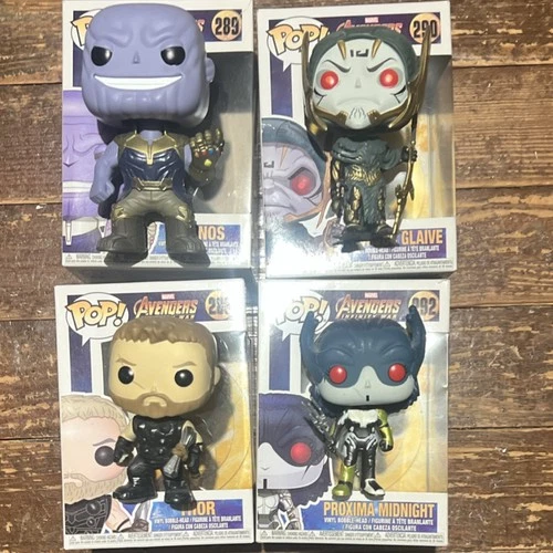 Funko Pop! Vinyl Marvel Avengers Infinity War Thanos, Thor, Corvus Glaive, Prox…