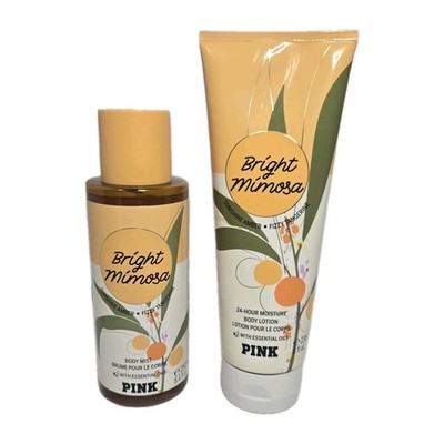Victoria's Secret PINK Bright Mimosa Fragrance Set Body Lotion & Fragrance Mist 