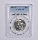 1963-D Franklin Half Dollar MS64 PCGS Blue Label *4884