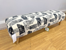 James long bench padded footstool in Maverick Mono fabric RRP �549