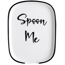 Ceramic Spoon Rest for Stove Top, Large Holder Large, 1.White