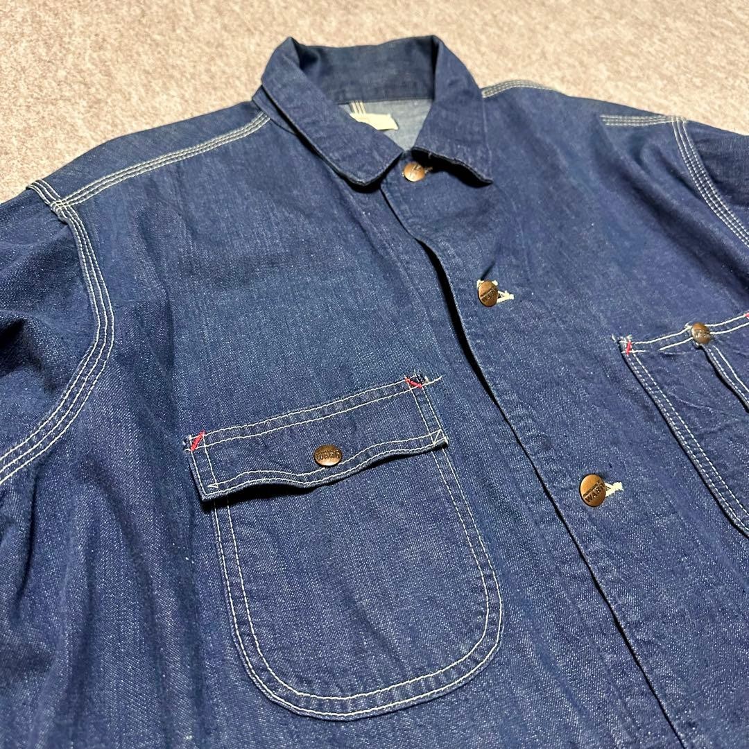 Montgomery Ward 1960s 70s Denim Coverall Dark Blue Union Label USA #FE CAA image 3