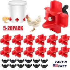 20Pcs Poultry Water Nipples Drinker Chicken Hen Quail Automatic Drinking Device