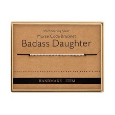 Gifts for Daughter Badass Daughter Morse Code Bracelets for Women Funny Birthday