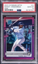 2020 PANINI DONRUSS OPTIC PINK #51 RANDY AROZARENA ROOKIE RC PSA 10