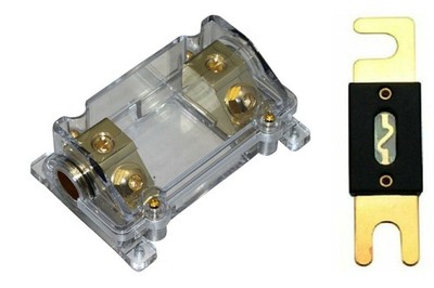 Inline ANL Fuse Holder 130 Amp w/ One 0/2/4 Gauge Input One 0/2/4 Output
