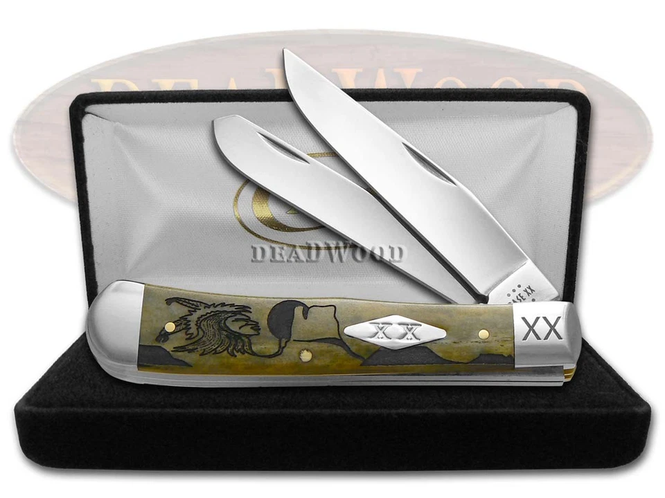 Cuchillo de acero inoxidable Case xx Yellowhorse Early Morning Singer hueso verde oliva Foto 4 de 4