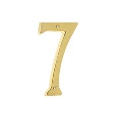 4 Inch Premium Bright Solid Brass Door House Numbers and Street Address Plaques