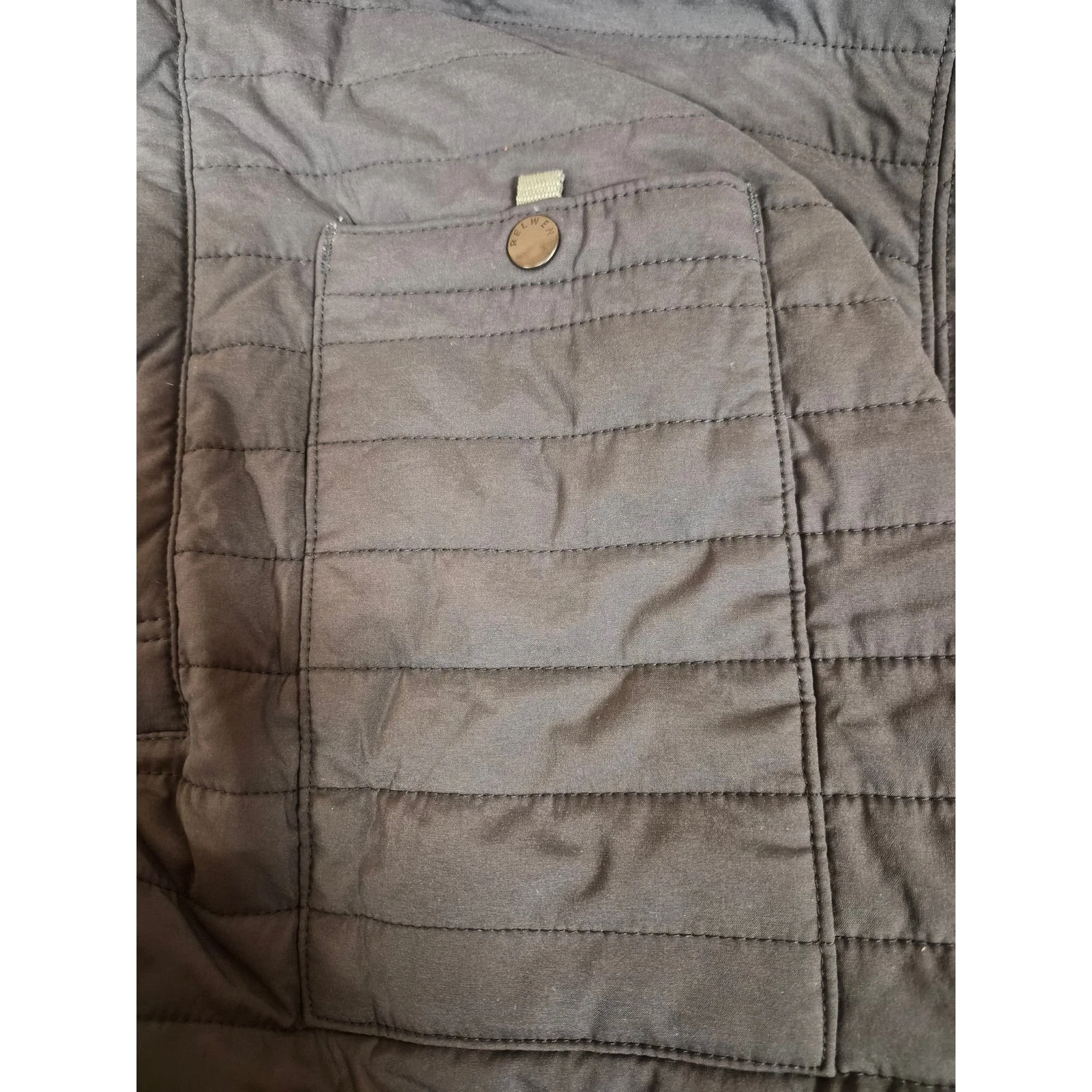 NWT Relwen Insulated Windzip Popover Quilted Jacket Men's M Blue (1473) - product detail image 3