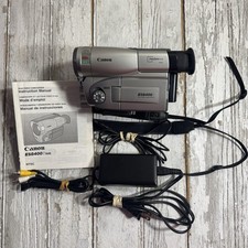 Canon ES8400V Hi8 8mm Camcorder Tested Working Charger Manual Bag Tape
