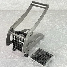 Heavy Duty Stainless Steel French Fry Cutter - w/ Suction Feet & Extra Blade