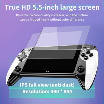 X9 Handheld-Spielkonsole, 8 GB, über 2000 Spiele, 5,5--IPS-Bildschirm, 1394