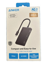 Anker 332 5-in-1 USB-C Hub: USB Splitter with 3 Ports, 5 Gbps Data Transfer Rate