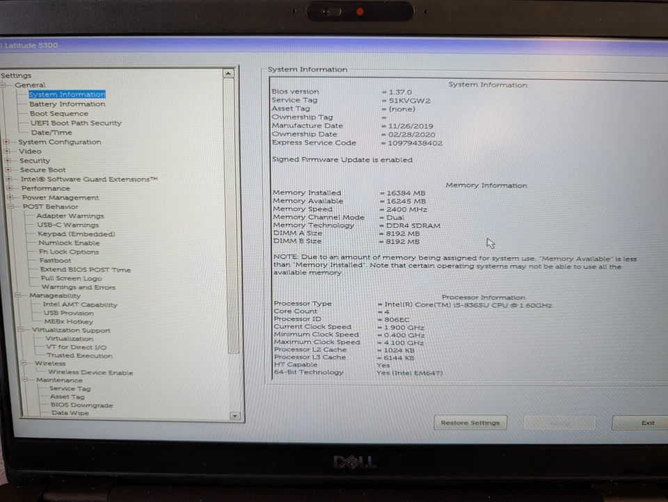 Dell Latitude 5300 · i5-8365U · 16GB · 256GB, Foto 4 von 5