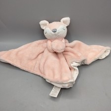 Carter's Pink Fox Cuddle Lovey Plush Security Blanket Blankie 14" Fleece Baby