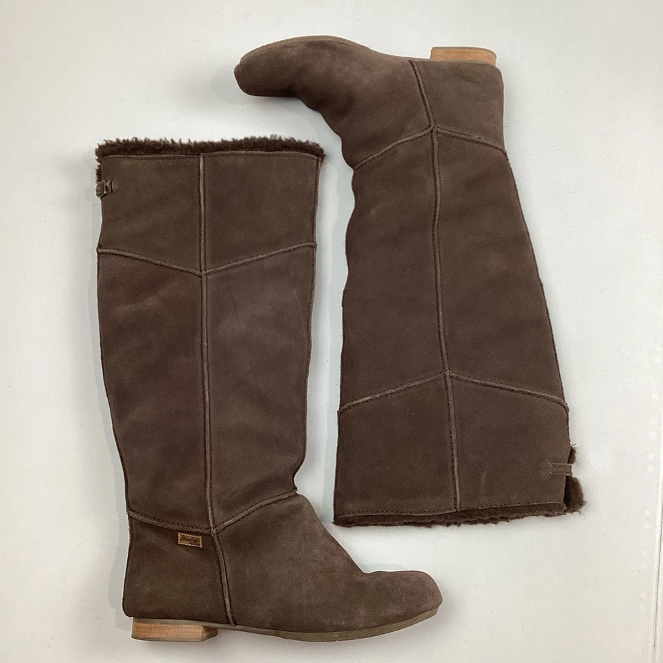 Botas de invierno para mujer Blowfish de cuero marrón hasta la rodilla talla 8,5 cálidas Foto 2 de 4