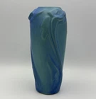 7" Vintage Van Briggle Art Pottery Vase Blue Green Colorado V2 Tulip Lilac Lily