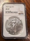 2024 American Silver Eagle Coin - NGC MS69