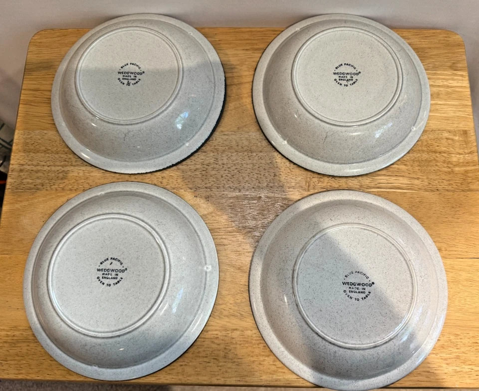 Wedgwood Blue Pacific Bowls 7 1/4" Coupe Soup Salad Lot of 8 **READ** - Image 3 of 4