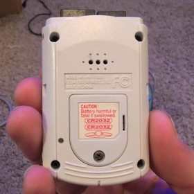 SEGA Dreamcast 2 Wired Controllers TESTED White & Blue controller w/ VMU. 