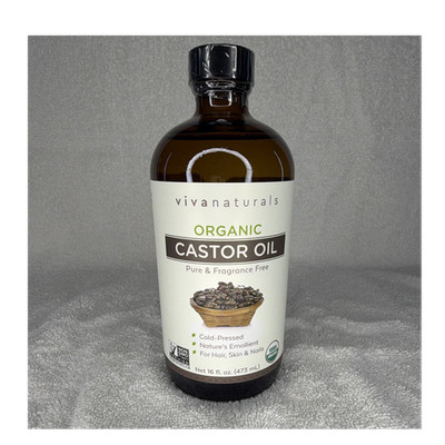 Viva Naturals Organic Cold-Pressed Castor Oil Fragrance Free 16 fl oz