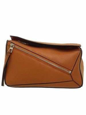 LOEWE Puzzle Bum Bag Small Leather Brown