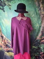 Deerberg XXL 50 52 54 Sweater Longshirt Basic Longsleeve Lagenlook Bordeaux Rot