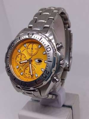 ORIENT TP04-CO Chronograph Watch 200m Working Orange Dial 38mm