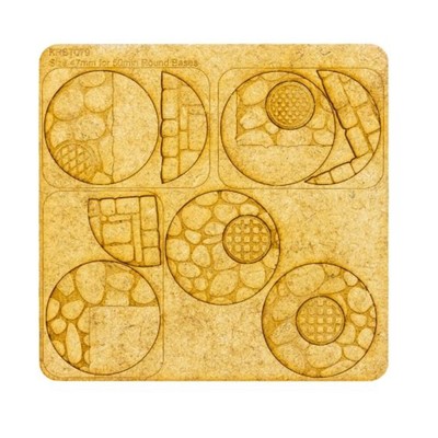 Kromlech Mini Base Town Streets - 50mm Round Base Toppers (47mm) New