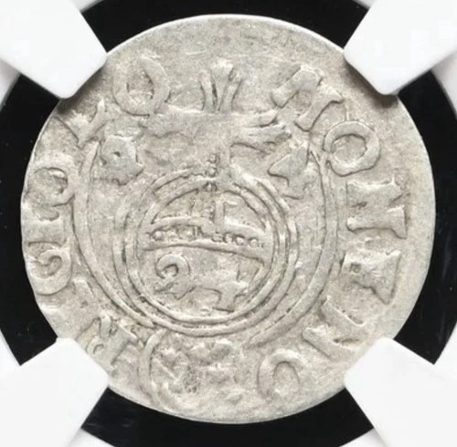 POLAND 1624 King Sigismund III, Silver 3 Polker 3p Coin 1587-1632 AD, NGC XF40