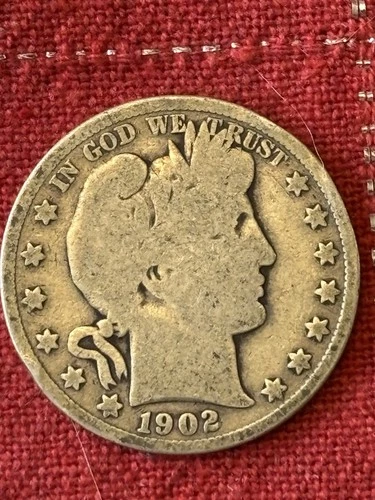 1902 P Barber Half Dollar Very Nice Coin 90% Silver SEE PHOTO
