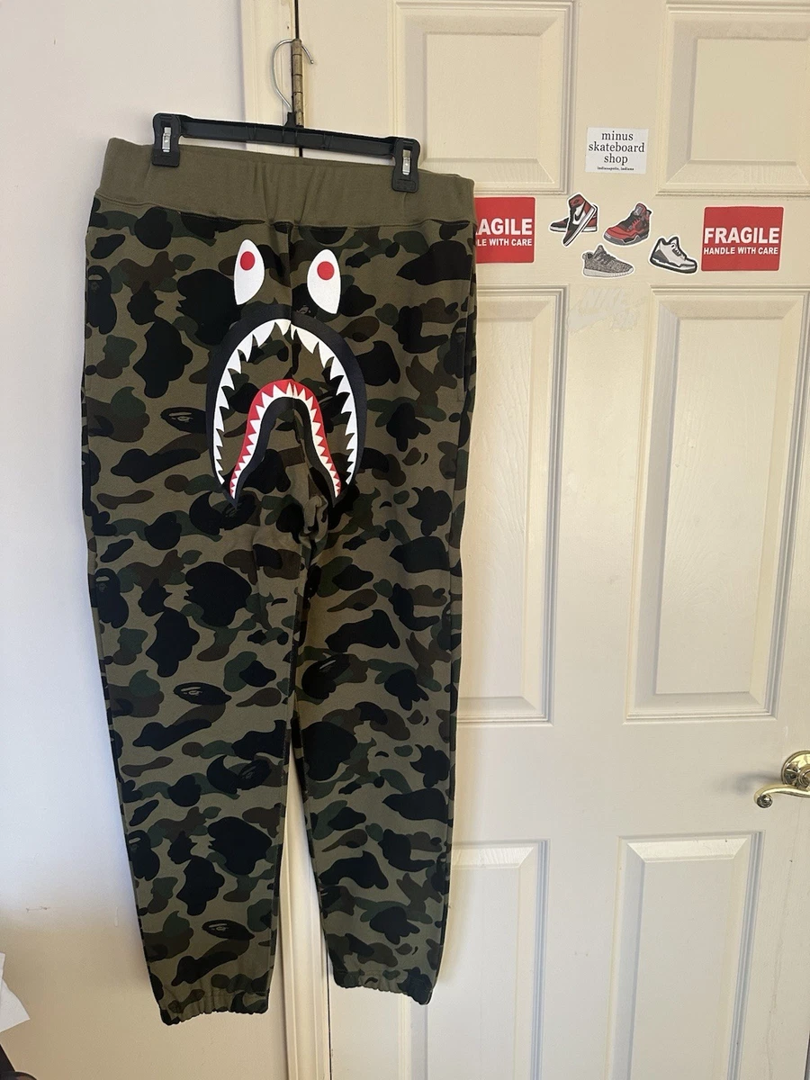 A Bathing Ape シャーク パンツ SIZE L Jogger Pants A BATHING APE Shark Relaxed Fit Sweat Pants Black