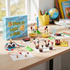 Engaging STEM Circuit Kit for Kids 8-12: 8 Hands-On Electricity Experiments