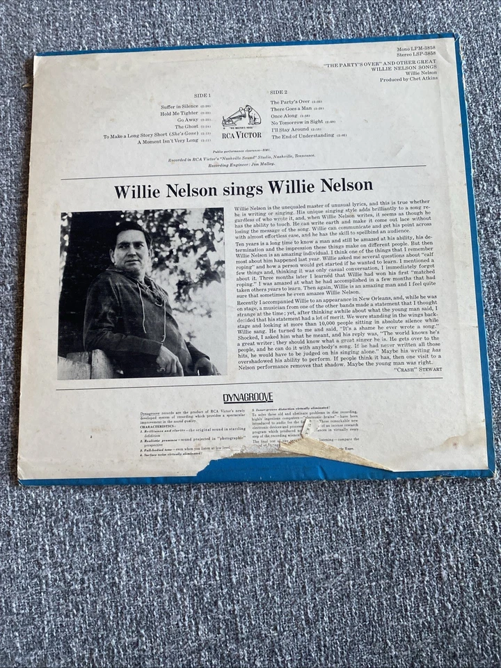 Willie Nelson The Party’s Over and Other Great Willie Nelson Songs Vinyl LP - Image 2 of 4