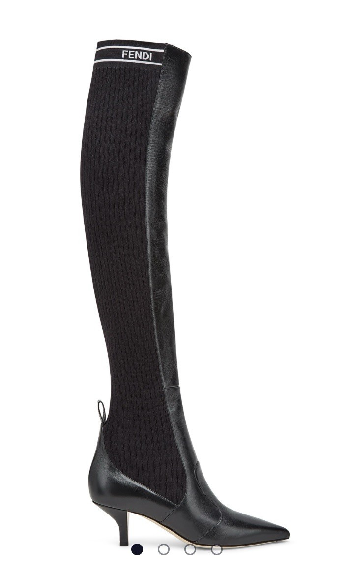 FENDI Rockoko  Stretch Leather Boots Size 38 US 8 thumbnail 8