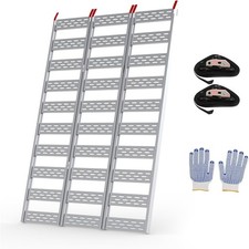 76" x 50" Tri-Fold Aluminum Loading Ramp for Tractor ATV UTV 1500Lbs Capacity