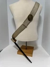 US Civil War White Buff Leather Bayonet Shoulder Belt Eagle Breast Plate Scabbar