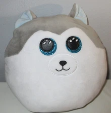 Ty Squish A Boos Pillow SLUSH The HUSKY Plush 9"  Stuffed Animal Toy 2021