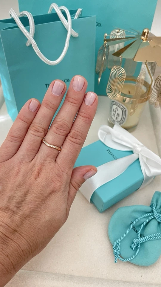 蒂芙尼 Elsa Peretti 玫瑰金表带 18K 钻石 尺寸 7.5 全新 1,900 美元 — 第 4/4 张图片