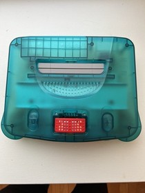 Nintendo 64 N64 Ice Blue Console - Region Free + OEM brick & AV cable -US SELLER