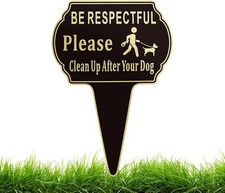 13.6"x9.6" Clean Up after Your Dog Signs Pick Up After Your dog sign with Integr