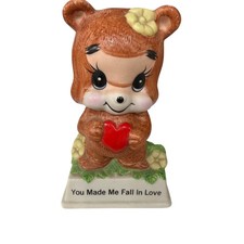 Vintage Russ Berrie Bear Figurine Valentines Day Gift You Made Me Fall In Love