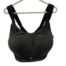 Lane Bryant Livi Active Sports Bra 38H Max Support Grey Lined Underwire 38DDD